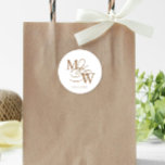 Luxurious Typography Wedding Monogram Classic Round Sticker<br><div class="desc">Our "Luxurious Typography" collection features beautiful custom calligraphy script with ample swirls in faux foil of different colors along with matching double foil border. All your script for the customization is in elegant serif font. You can choose to mix and match faux foil colors for your complete set and choose...</div>