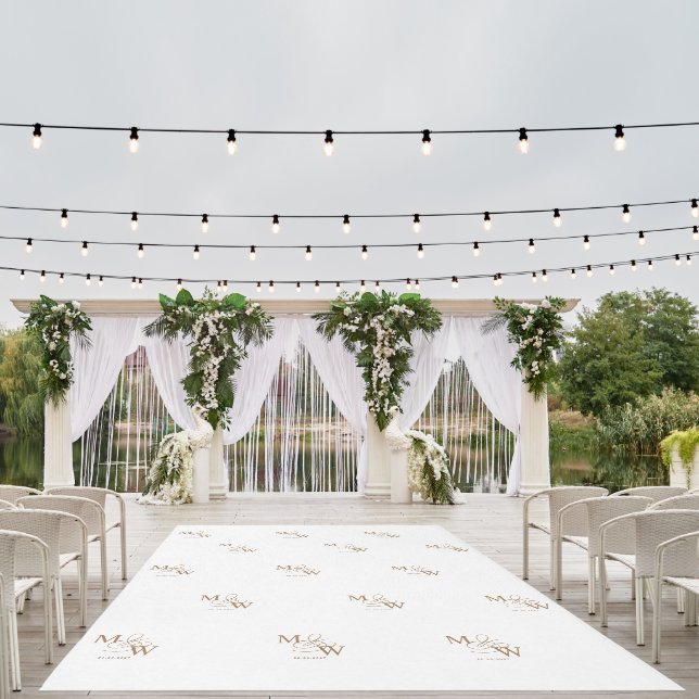 Luxurious Typography Wedding Monogram Outdoor Rug (Insitu (Wedding 1))