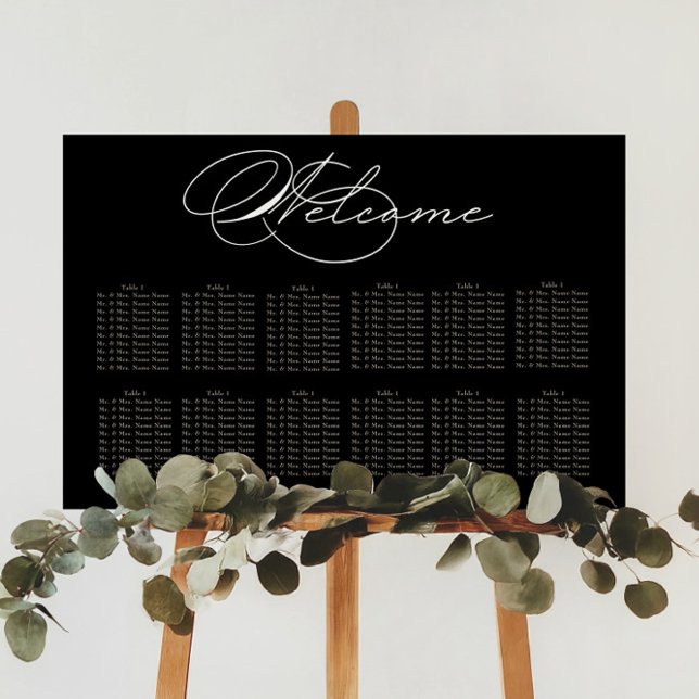 Luxurious Typography Wedding Seating Chart (Creator Uploaded)