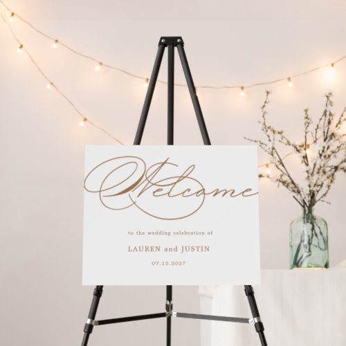 Luxurious Typography Wedding Welcome Poster