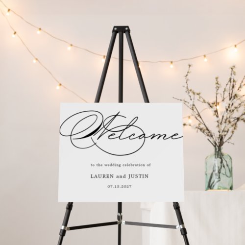 Luxurious Typography Wedding Welcome Poster
