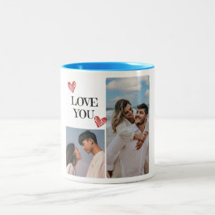 "Luxurious Valentine's Day Card" Two-Tone Coffee Mug
