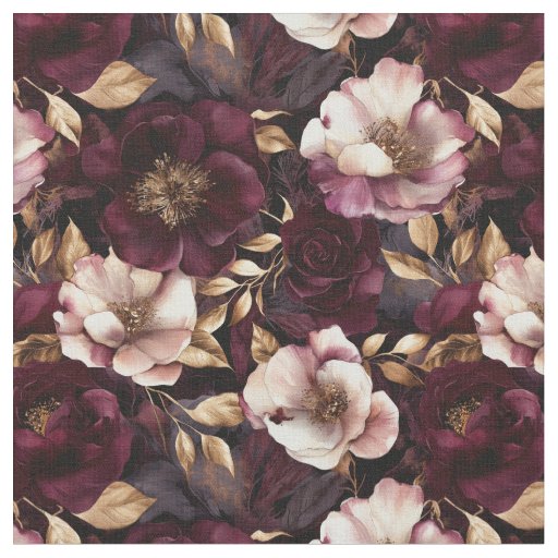 Luxurious Velvet Flowers Fabric