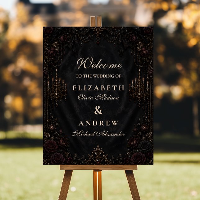 Luxurious Victorian Goth Wedding Foam Board (Creator Uploaded)