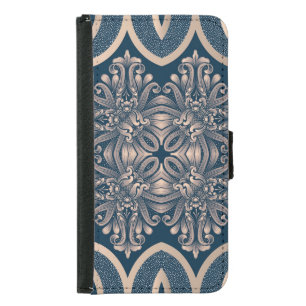 Luxurious Vintage Damask Seamless Pattern Samsung Galaxy S5 Wallet Case
