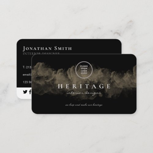 Luxurious Vintage Golden Add Your Logo Business Card