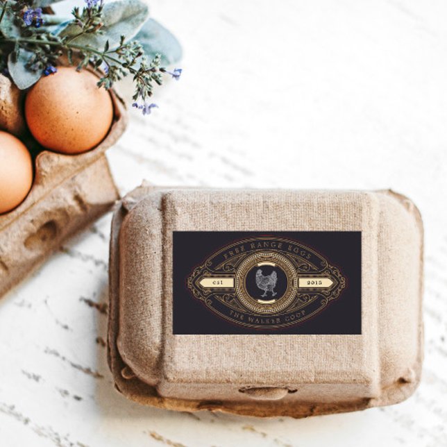 Luxurious Vintage Golden Egg Carton Label (Creator Uploaded)