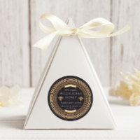 Luxurious Vintage Golden Queen Bee Honey Jar Label