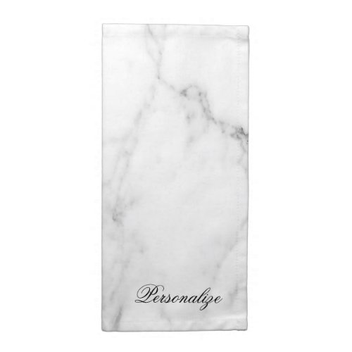 Luxurious white marble stone custom wedding cloth napkin