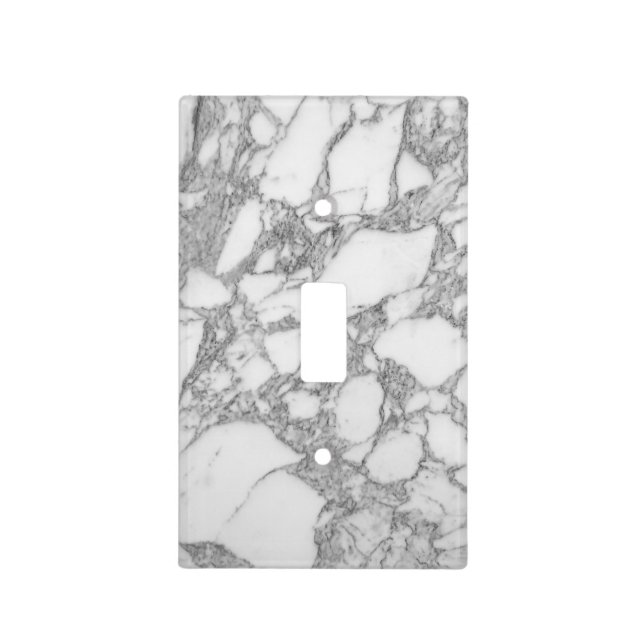 Luxurious white marble stone light switch cover (Front)