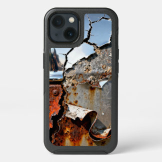 luxurious with rustic crack, rust art creative iPhone 13 case