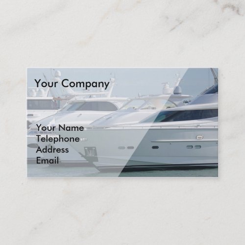 Luxurious Yachts are Lined up in Port Business Card