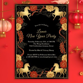 Luxurious Year of the Horse 2026 Lunar New Year