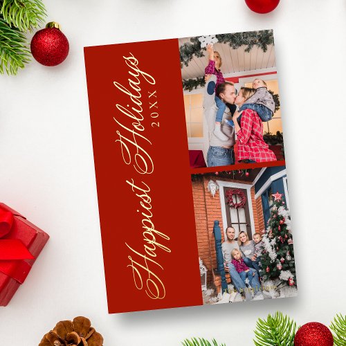 Luxury 2 Photos Collage Whimsical Happiest Holiday