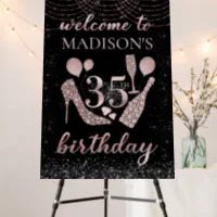 Luxury 35th Birthday Welcome Sign Personalized