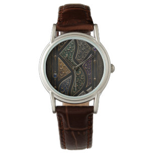 Luxury 3D Arabic Letter Mosaic Abstract Watch