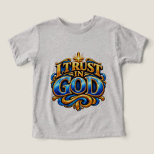 Luxury 3D Gold I Trust In God Christian T-Shirt