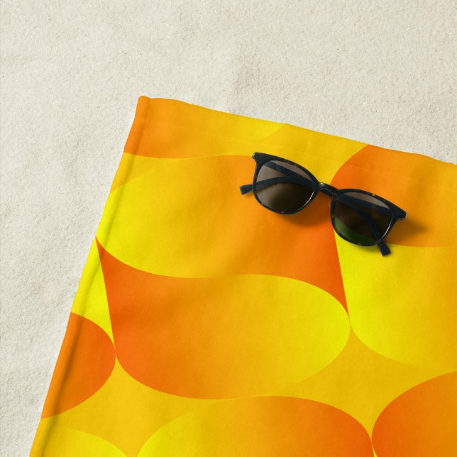 Luxury 3D Gold Scale Pattern Optical Illusion Beach Towel (In Situ)