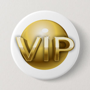 Luxury 3D Gold VIP Emblem Button