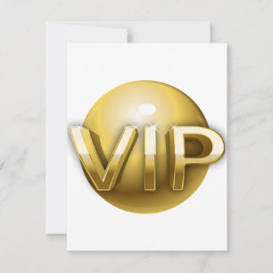 Luxury 3D Gold VIP Emblem Invitation