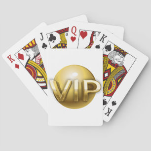 Luxury 3D Gold VIP Emblem Poker Cards