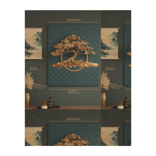 Luxury 3D Metal Wall Art – Illuminated Mountain &  (Front)