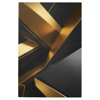 Luxury 3D Wall Modern Metallic Design Metal Print