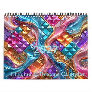 Luxury Abstract 3D Mosaic Calendar 2027