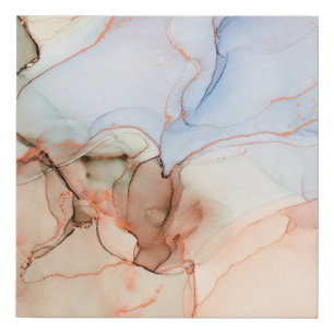 Luxury Abstract: Alcohol Ink Art Faux Canvas Print