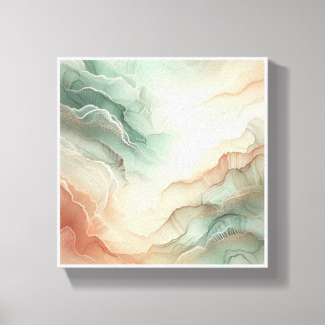 Luxury Abstract Alcohol Ink Wall Art - Ethereal Mi (Front)