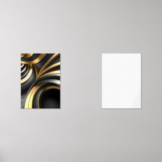Luxury Abstract Background with Gold and Black Cur Wall Art Sets