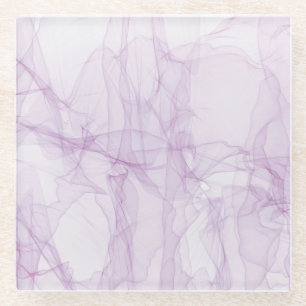 Luxury Abstract Fluid Agate Stone & Crystal Textur Glass Coaster