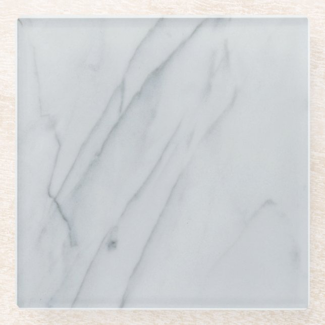 Luxury Abstract Fluid Agate Stone & Crystal Textur Glass Coaster (Front)