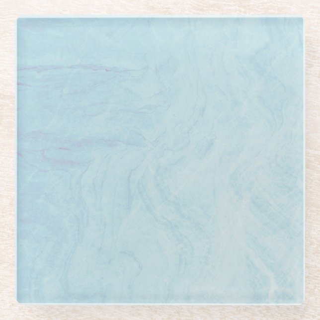 Luxury Abstract Fluid Agate Stone & Crystal Textur Glass Coaster (Front)