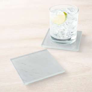 Luxury Abstract Fluid Agate Stone & Crystal Textur Glass Coaster