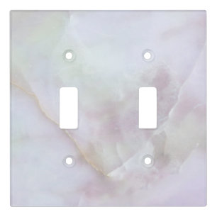 Luxury Abstract Fluid Agate Stone & Crystal Textur Light Switch Cover