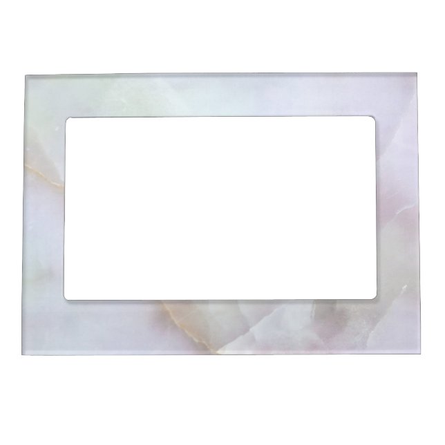 Luxury Abstract Fluid Agate Stone & Crystal Textur Magnetic Frame (Front)