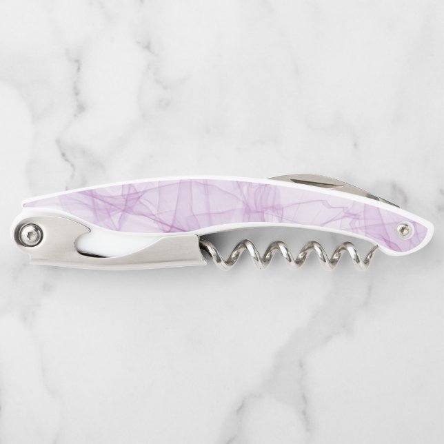 Luxury Abstract Fluid Agate Stone & Crystal Textur Waiter's Corkscrew (Front)