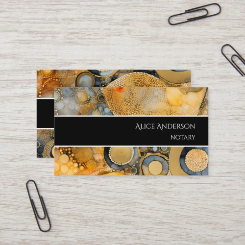 Luxury abstract fossil gold rock elegant unique  business card
