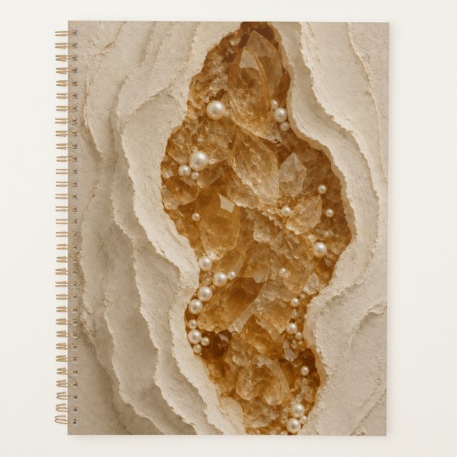 Luxury Abstract Geode Notebook (Front)