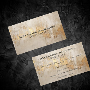 Luxury Abstract Ivory Gold Glittery Professional Business Card