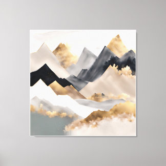 Luxury Abstract Mountain Canvas Print