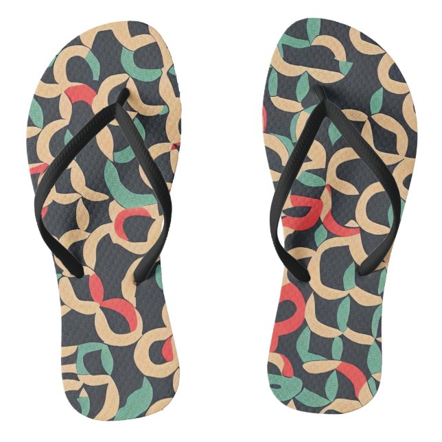 Luxury Abstract Pattern Flip Flops (Footbed)