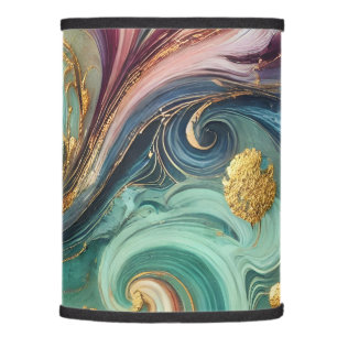 Luxury Abstract Swirl Table Lamp with Gold Accents