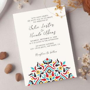 Luxury Aesthetic Geometrical Mandala Wedding Invitation