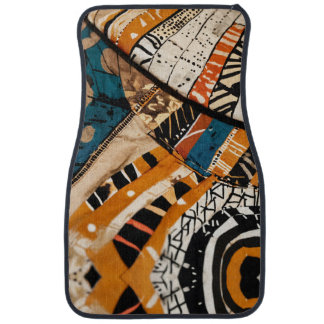 Luxury African Caribbean Heritage Multicolor Car Floor Mat