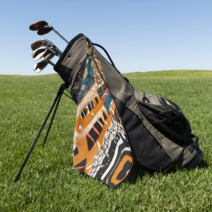 Luxury African Caribbean Heritage Multicolor Golf Towel
