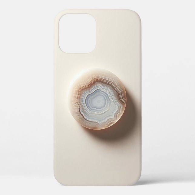 Luxury Agate Geode Slice Minimalist Neutral Stone Case-Mate iPhone Case (Back)
