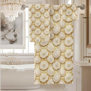 Luxury Agate Geode Towel Set - White & Gold
