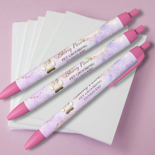 Luxury Agate Glitter Dog Paw Pet Grooming Pen